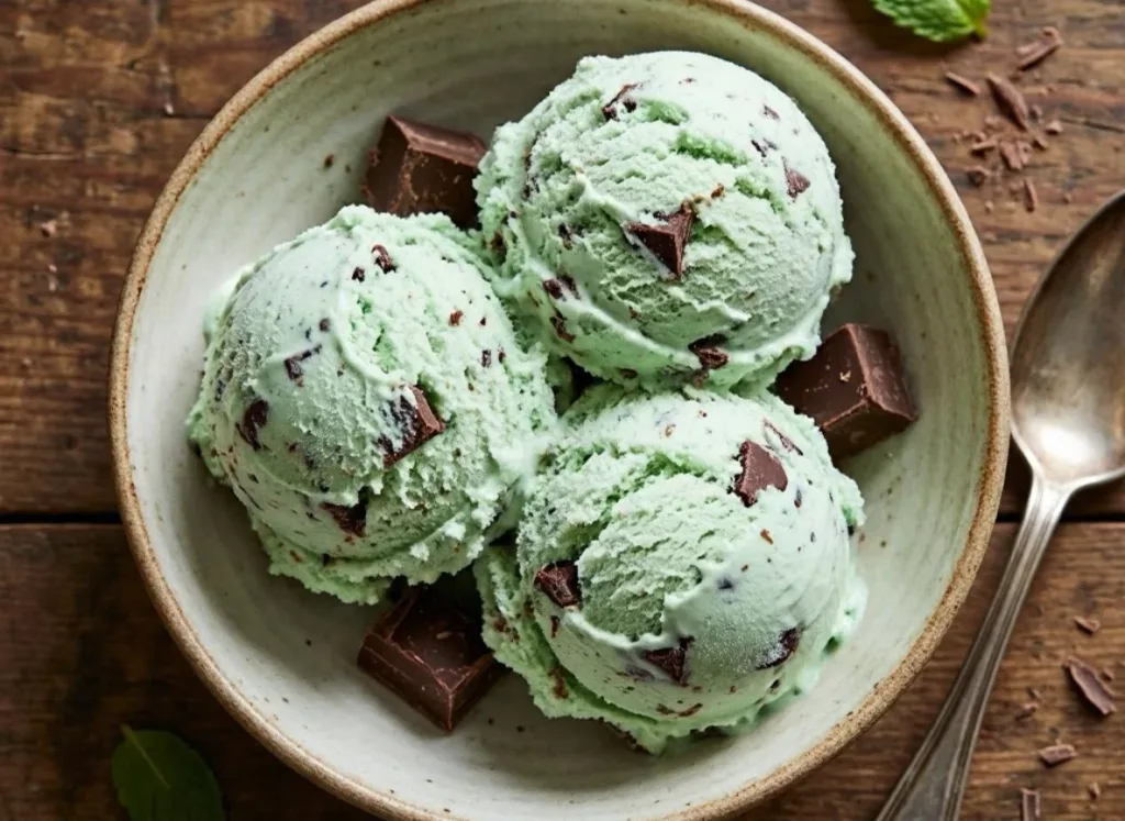 Mint Chocolate Chip Ice Cream