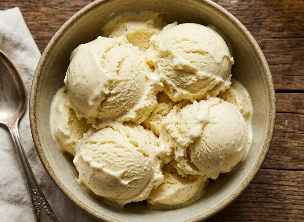 No Egg Vanilla Custard Ice Cream