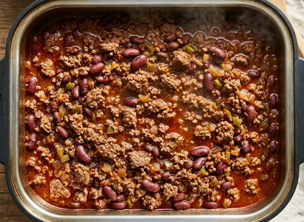 Roaster Oven Chili for a Crowd