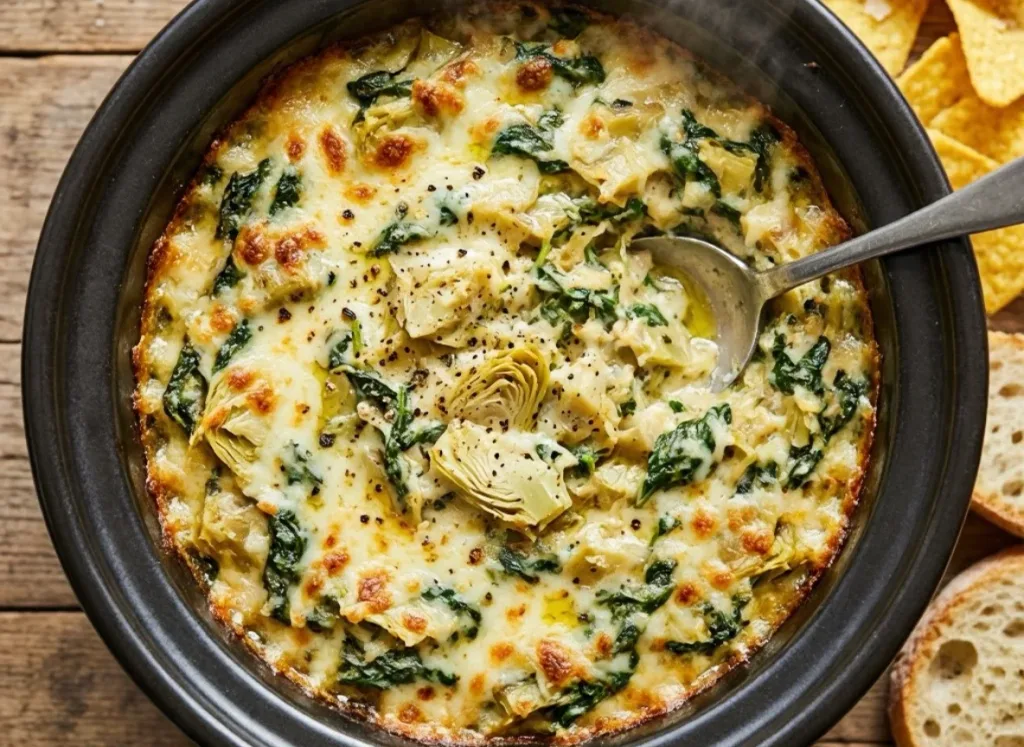 Slow Cooker Spinach Artichoke Dip